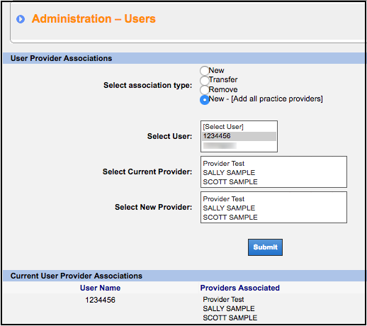 Administration: User Maintenance