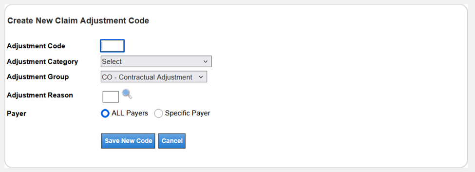 Administration: Shortcut Codes