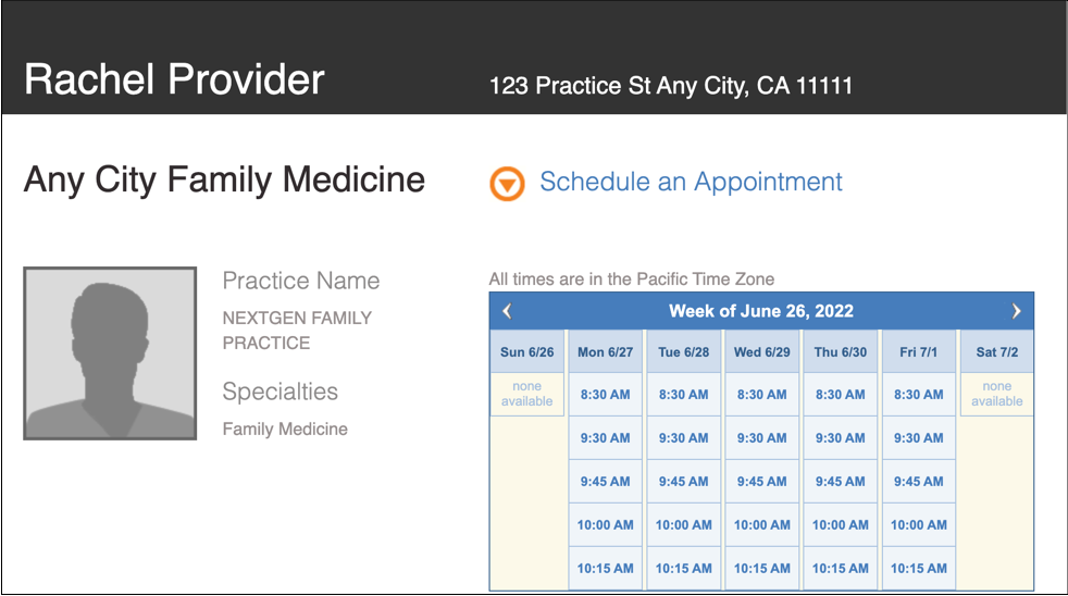 Schedule an Appointment and Register as a New Patient