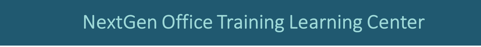 NextGen Office Training Learning Center