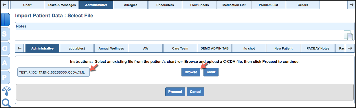 Import a C-CDA File