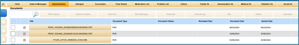 Patient Documents