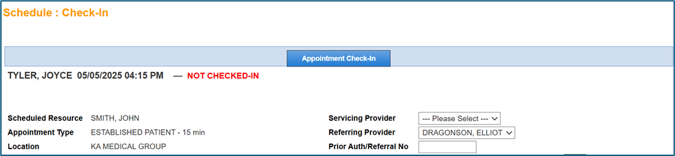 Appointment Check-In