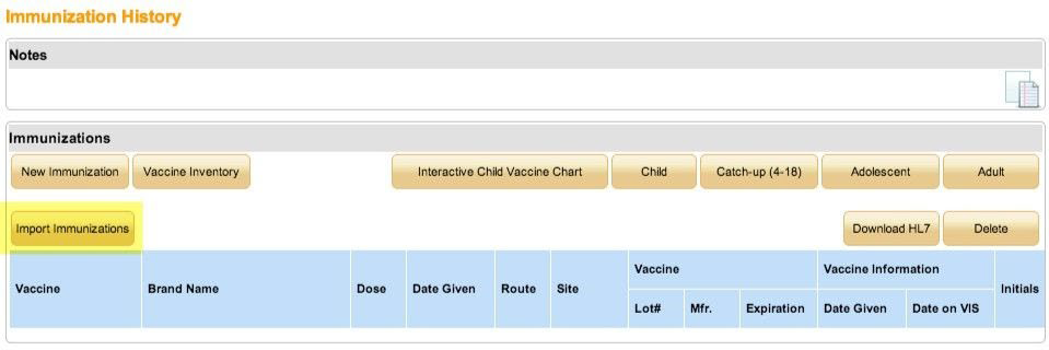 Integration: Immunization Import Functionality Overview