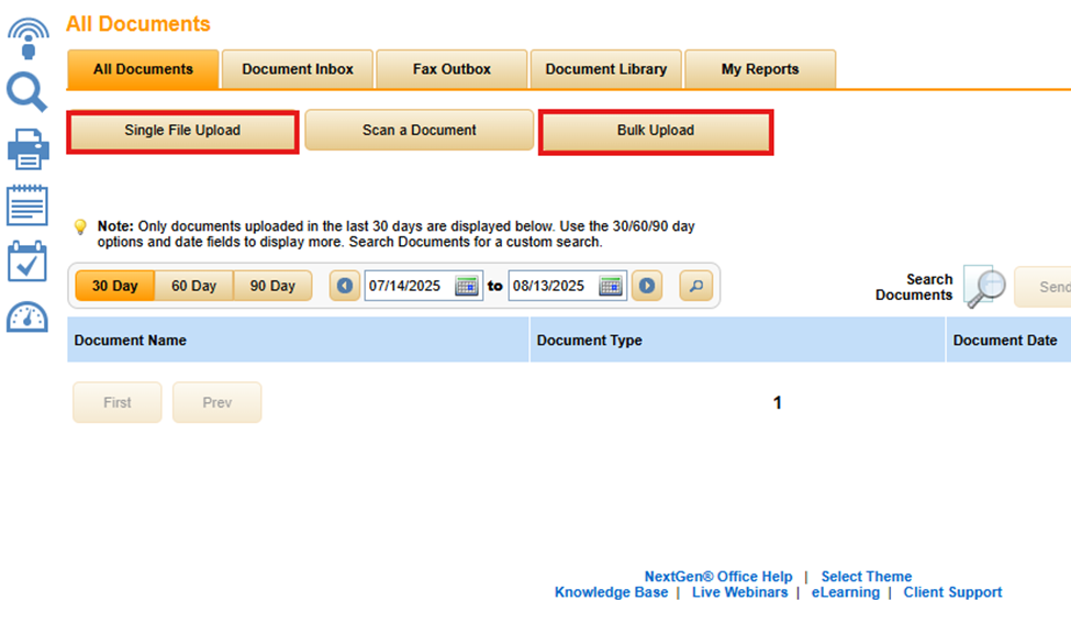 Document Management: All Documents