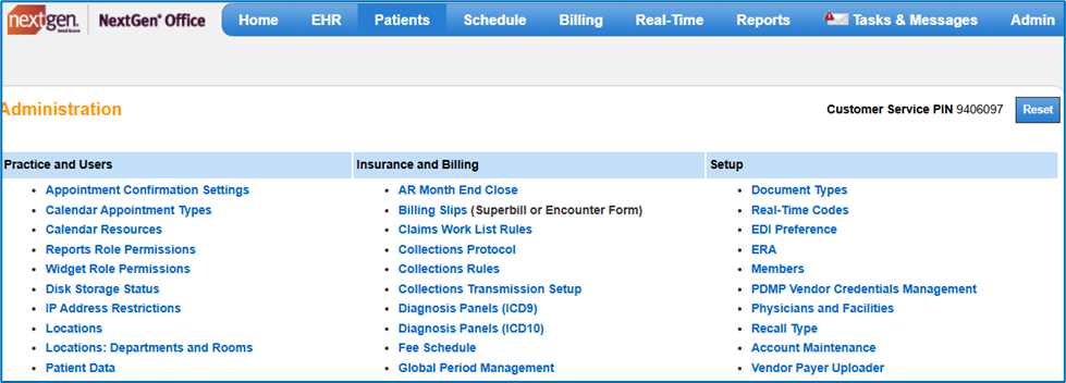 Administration: Locations: Departments and Rooms