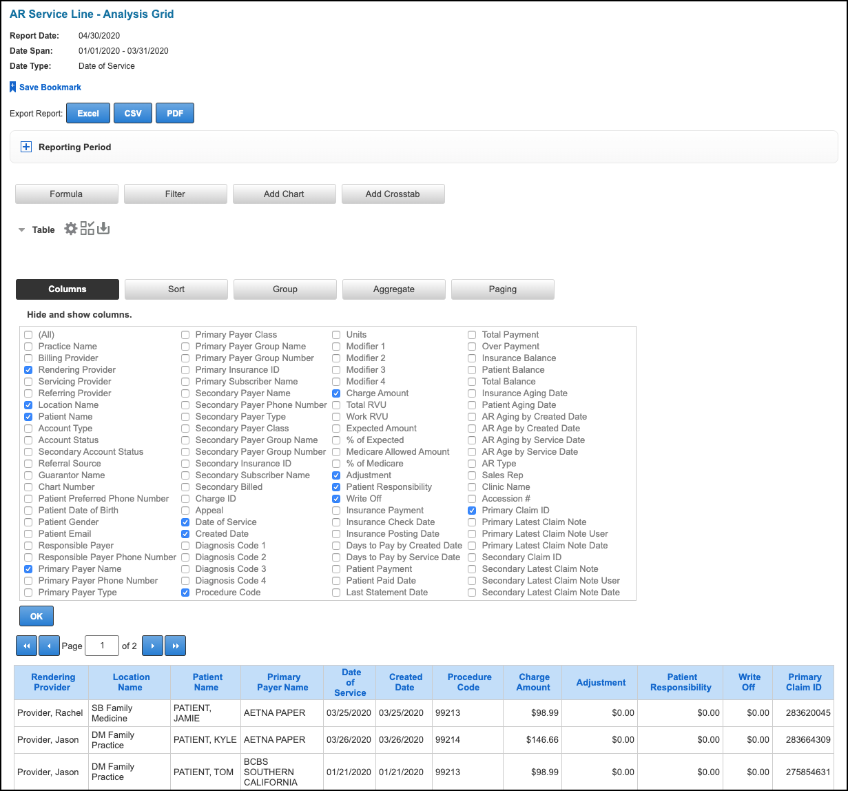 Reports Reporting Suite