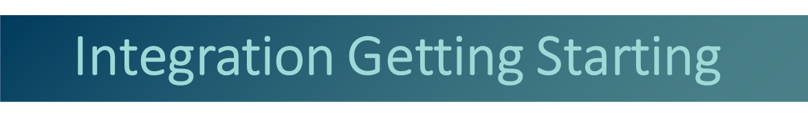 Integration: Getting Started with Integration