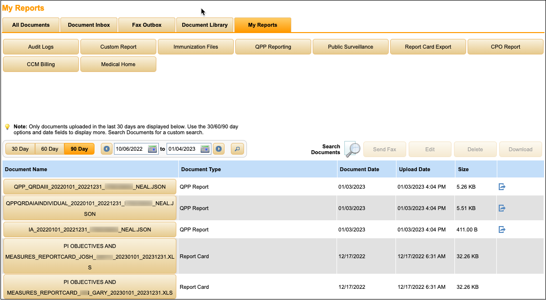 My Reports