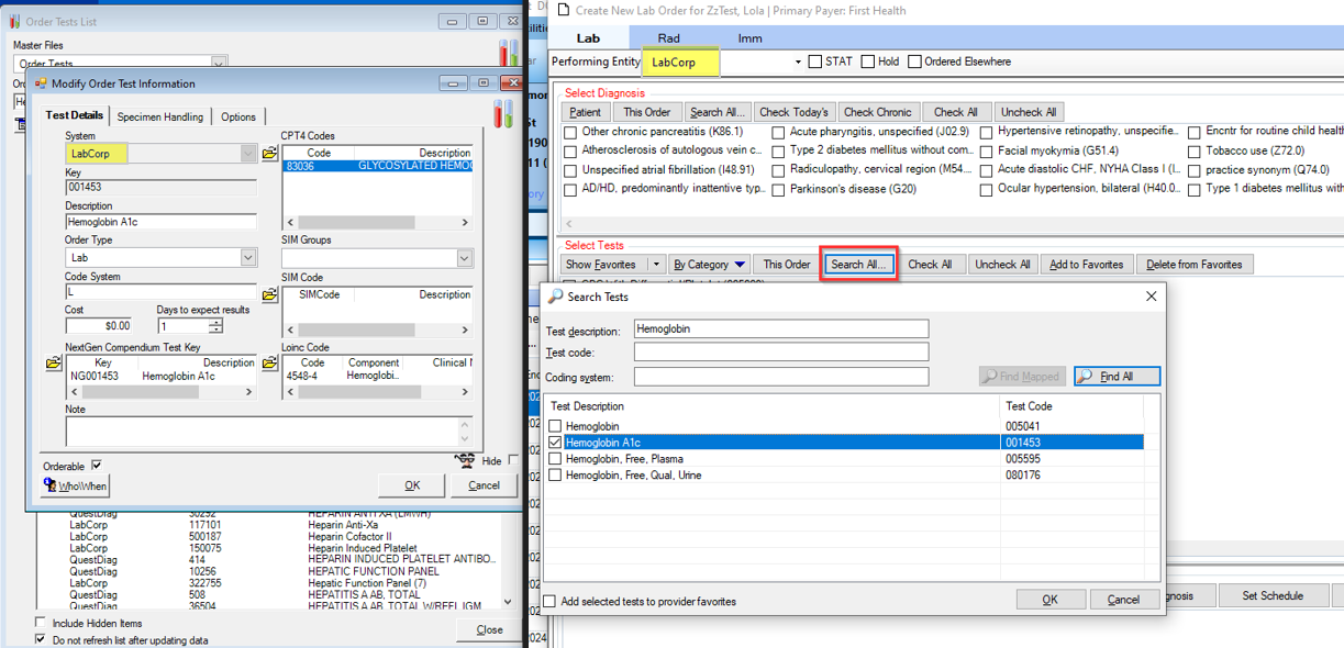 How To Add an Order Test to the NextGen Enterprise Orders Module