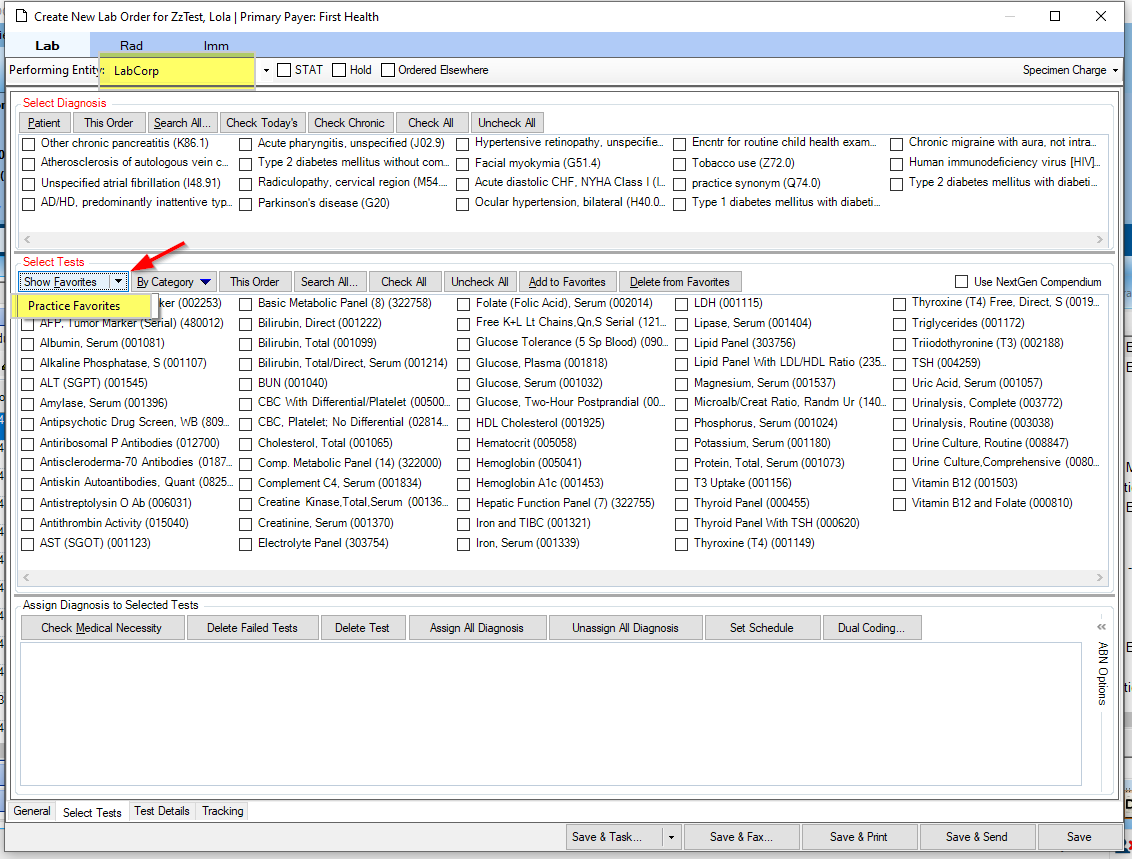 How To Add an Order Test to the NextGen Enterprise Orders Module