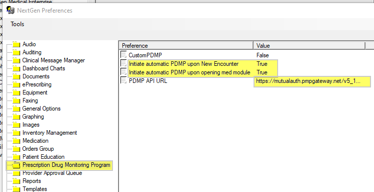 PDMP Registration and Settings for Nextgen Enterprise